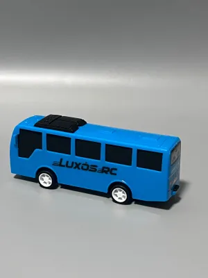 Luxos RC Toy Car, Mini Blue Bus Design, Remote-Controlled Vehicle, Compact Size 8 x 4 x 3 cm