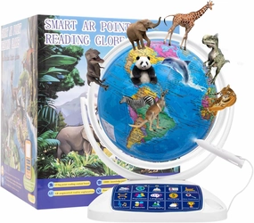 MAHGOUB Educational Globe for Kids, Talking Interactive AR World Globe, with Talking Pen, Built-in LED Night Light, Gift for Boys & Girls, 11.8 Inches, Ages 6 