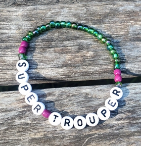MAMMA MIA "Super Trouper" Beaded Letter Bracelet