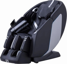 MassaMAX 2025 4D Massage Chair Full Body Massage Chair with Zero Gravity, Extended Footrest, SL Track, Yoga Stretch, Foot Rollers, and Heating Comfort with Mat & Cover (Black)