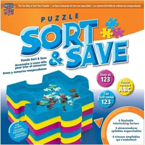 MasterPieces Accessories, Jigsaw Puzzle Sort & Save, 7.85" x 7.85", 6 Stackable Trays