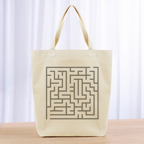 Maze Tote Bag - gray