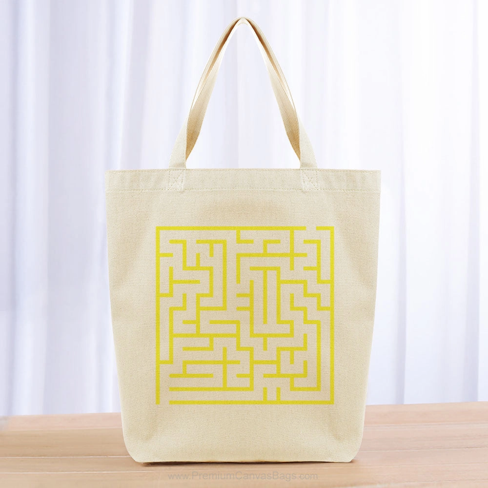 Maze Tote Bag - yellow