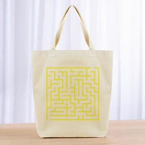 Maze Tote Bag - yellow