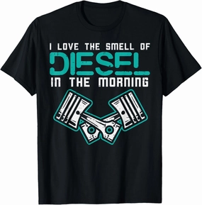 Mechanic Love Smell Of Diesel In Morning Funny Car Auto Men T-Shirt