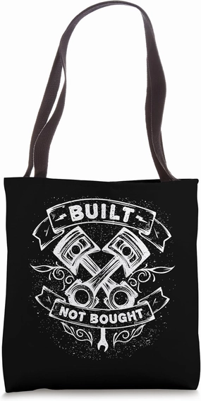 Mechanic Pistons Car Guy Stuff Vintage Built Not Bought Tote Bag