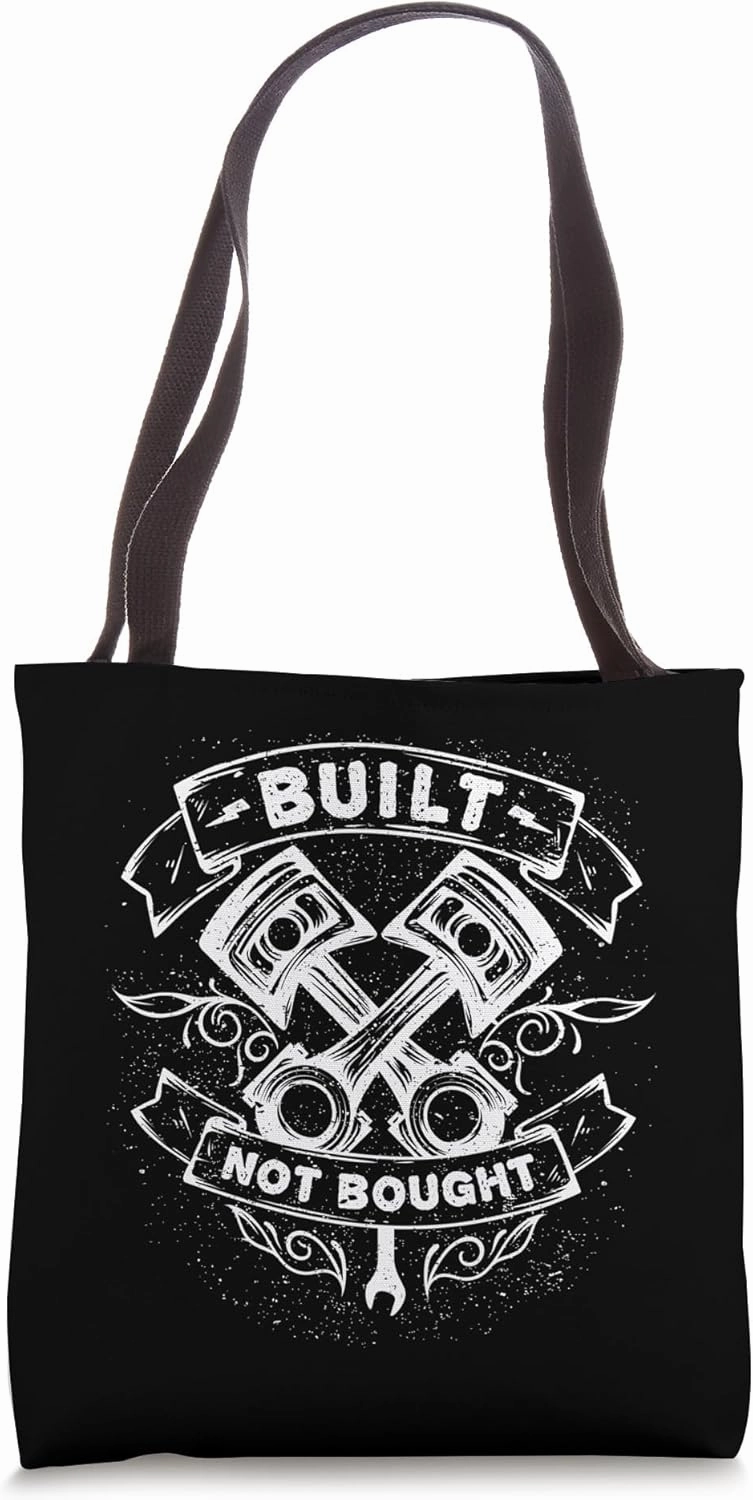 Mechanic Pistons Car Guy Stuff Vintage Built Not Bought Tote Bag