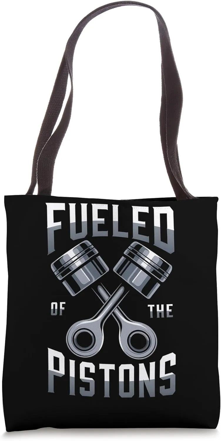 Mechanics Garage Life And Auto Car Guys Fueled By Piston Tote Bag