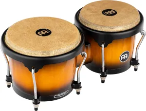 Meinl Percussion Bongos Hand Drum Set 6.75" and 8" with Hardwood Shells and Tuning Key — NOT Made in China — Headliner Series, 2-Year Warranty, Vintage Sunburst (HB100VSB)