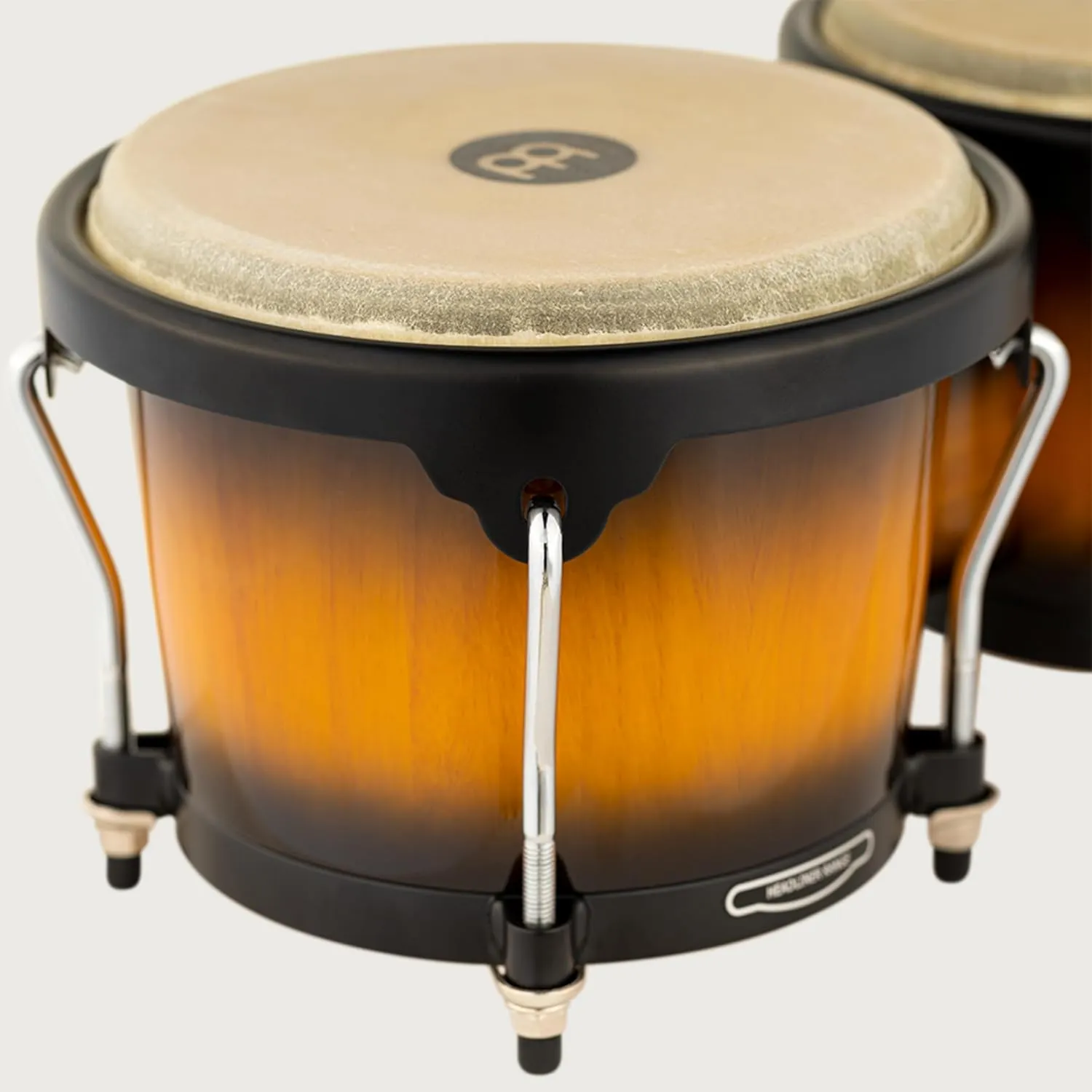 Meinl Percussion Bongos Hand Drum Set 6.75" and 8" with Hardwood Shells and Tuning Key — NOT Made in China — Headliner Series, 2-Year Warranty, Vintage Sunburst (HB100VSB)