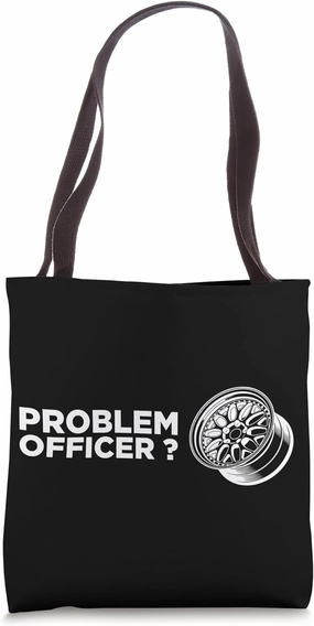 Meister Work Problem Officer Project Stanced Wheel Rim Car Tote Bag
