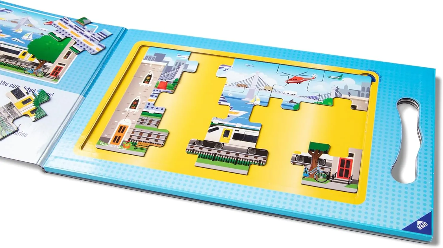 Melissa & Doug Take-Along Magnetic Jigsaw Puzzles Travel Toy Vehicles (2 15-Piece Puzzles)