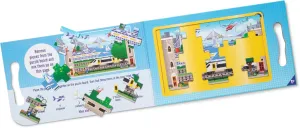 Melissa & Doug Take-Along Magnetic Jigsaw Puzzles Travel Toy Vehicles (2 15-Piece Puzzles)