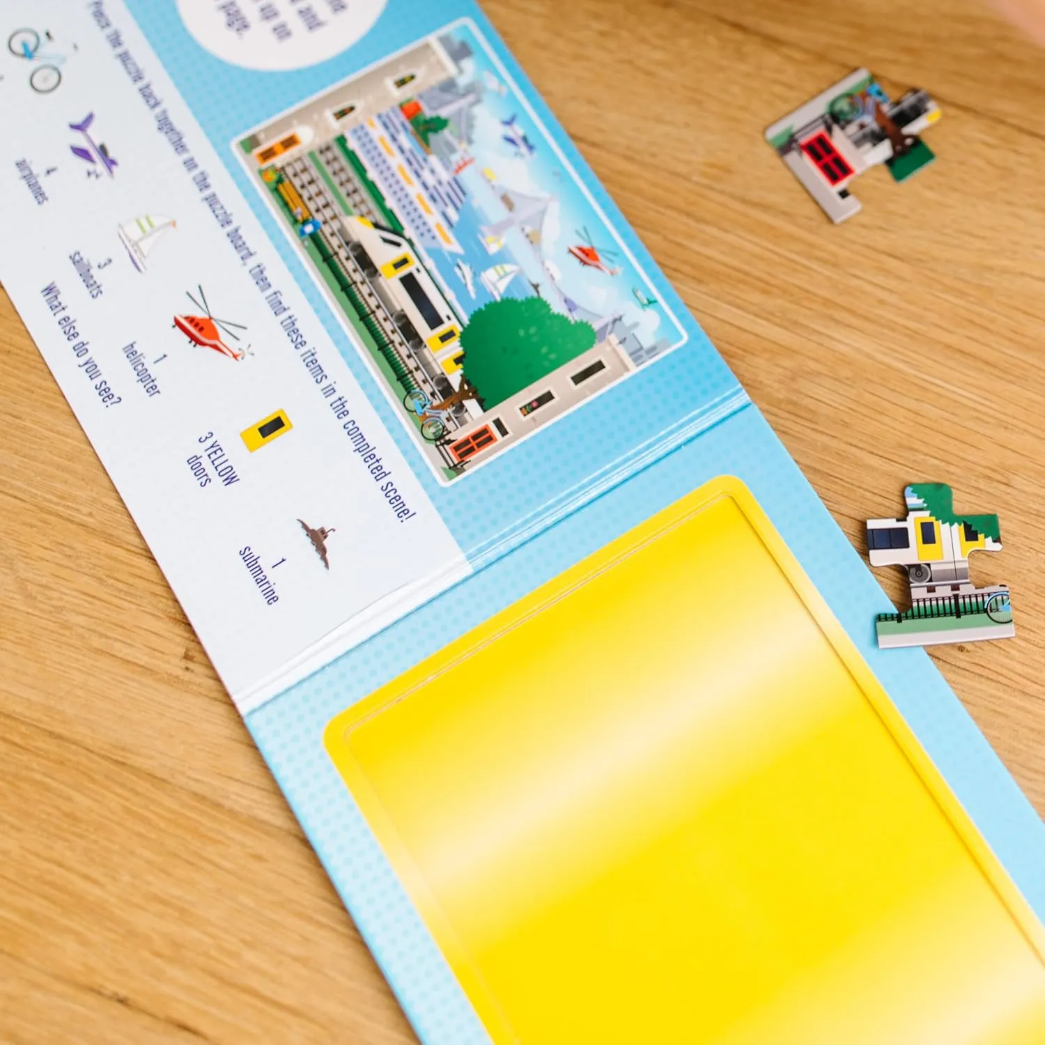Melissa & Doug Take-Along Magnetic Jigsaw Puzzles Travel Toy Vehicles (2 15-Piece Puzzles)