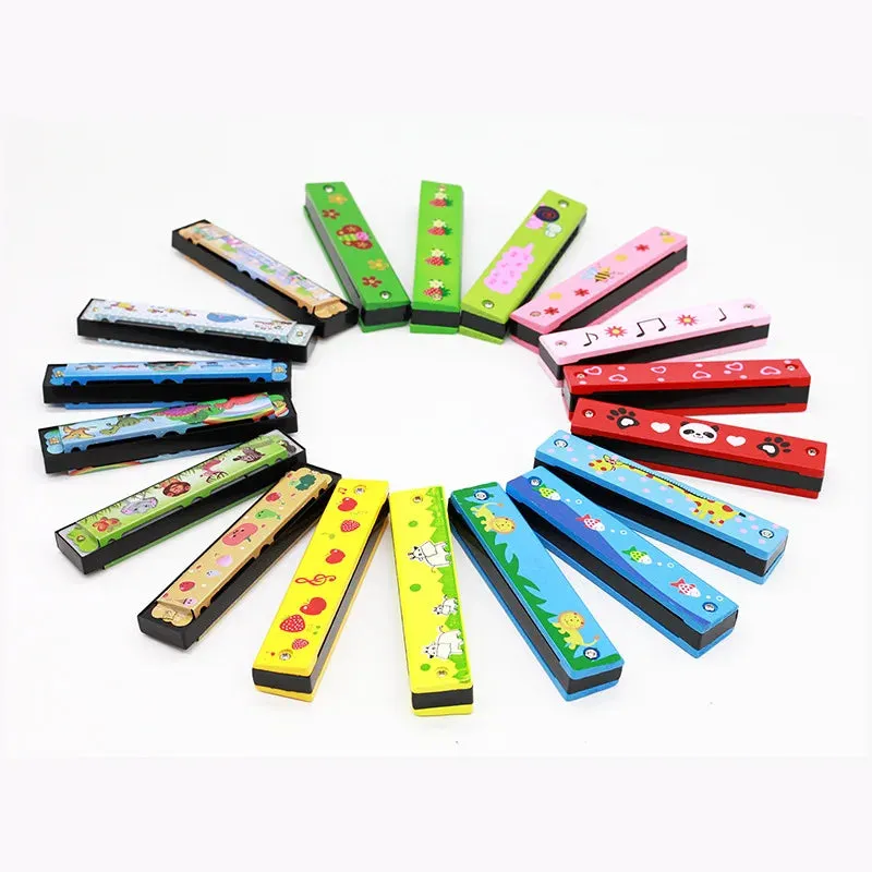 Melody Breeze 16-Hole Harmonica – Kids Cartoon Wind Instrument