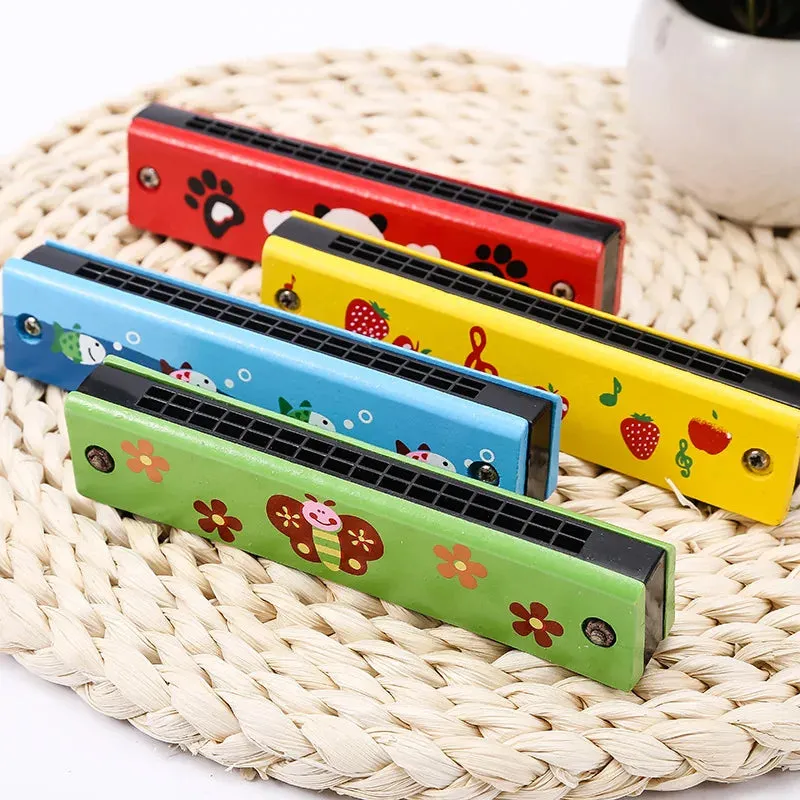 Melody Breeze 16-Hole Harmonica – Kids Cartoon Wind Instrument