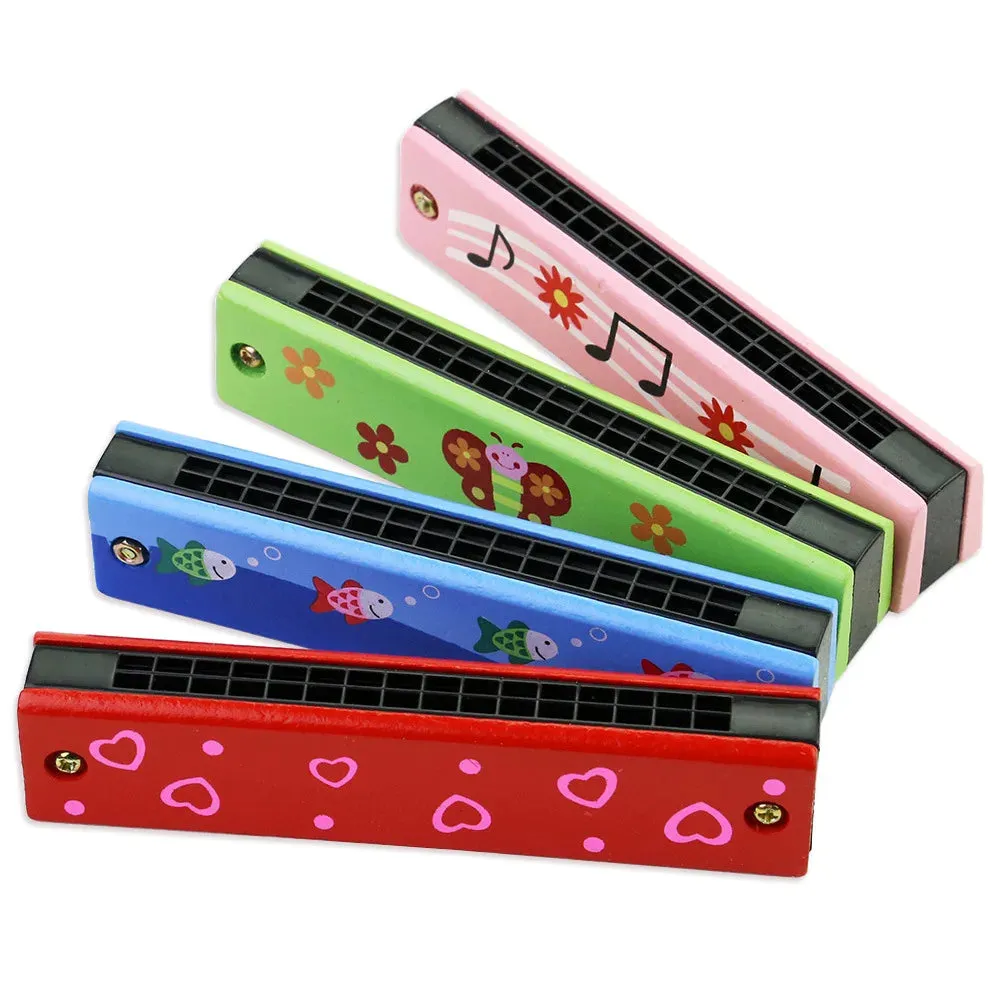 Melody Breeze 16-Hole Harmonica – Kids Cartoon Wind Instrument
