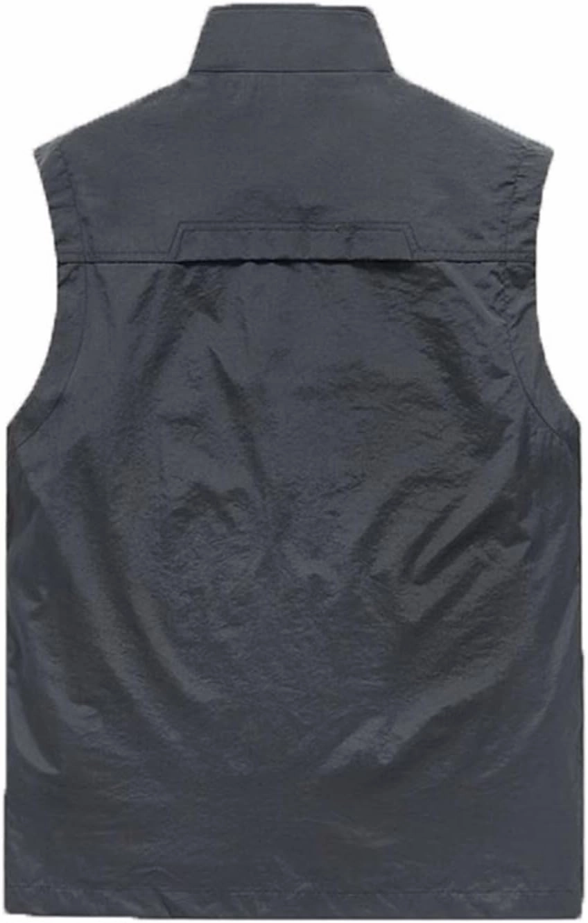 Men's Fall Utility Vest Multi Pockets Sleeveless Jacket Lightweight Outdoor Work Cargo Vest for Fishing Travel Photo