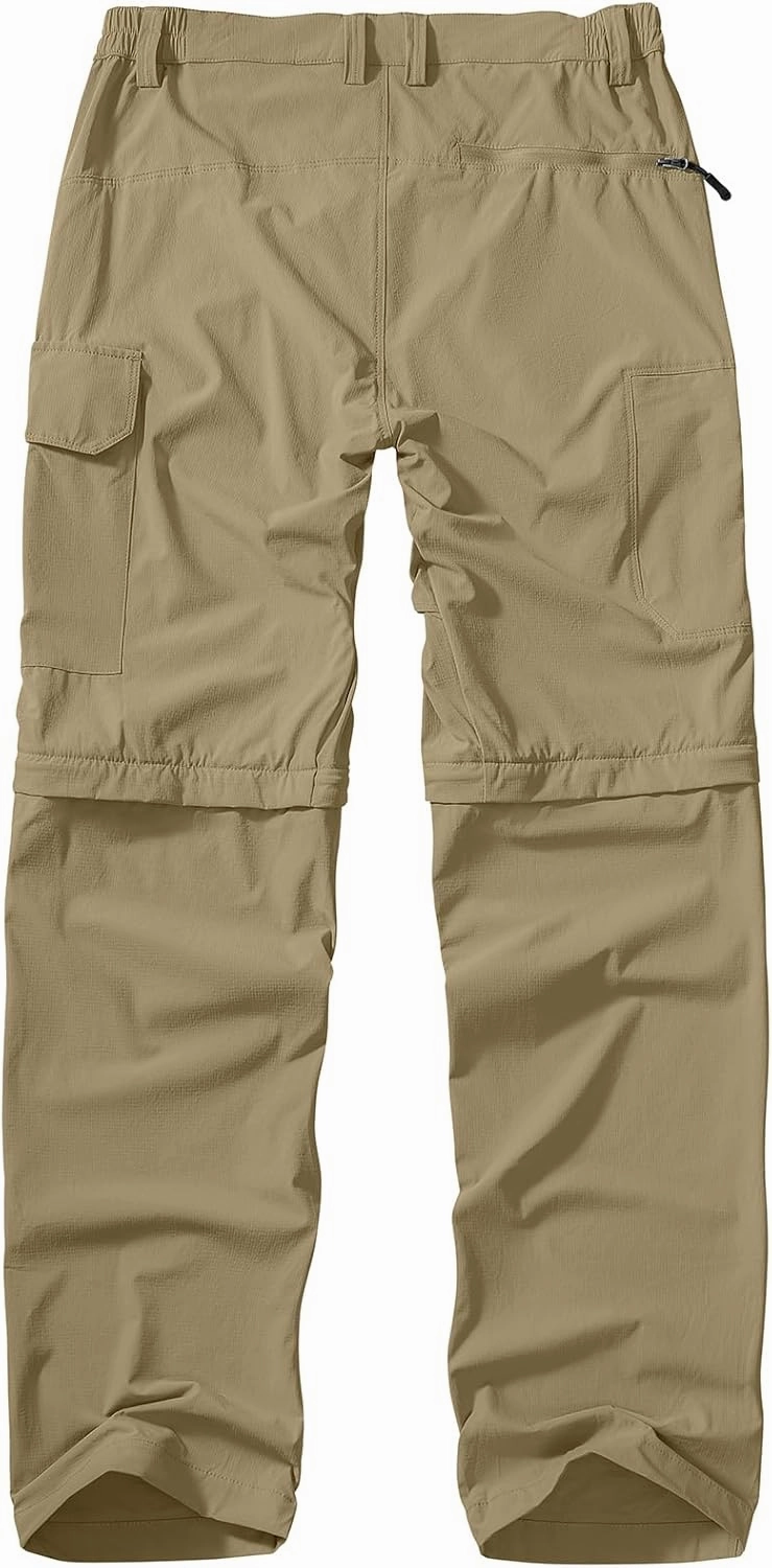 Men's Hiking Convertible Work Pants Cargo Zip Off Lightweight Quick Dry Stretch Pants Summer Fishing Travel Outdoor