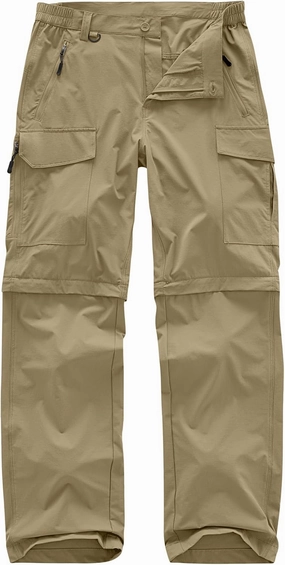 Men's Hiking Convertible Work Pants Cargo Zip Off Lightweight Quick Dry Stretch Pants Summer Fishing Travel Outdoor