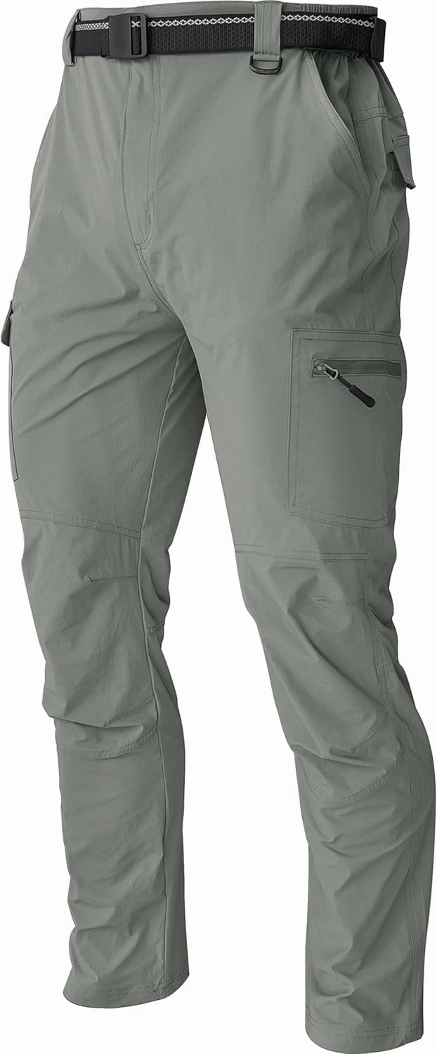 Men's Hiking Tactical Cargo Work Pants Quick Dry Waterproof Lightweight Travel Fishing Camping Outdoor Pants