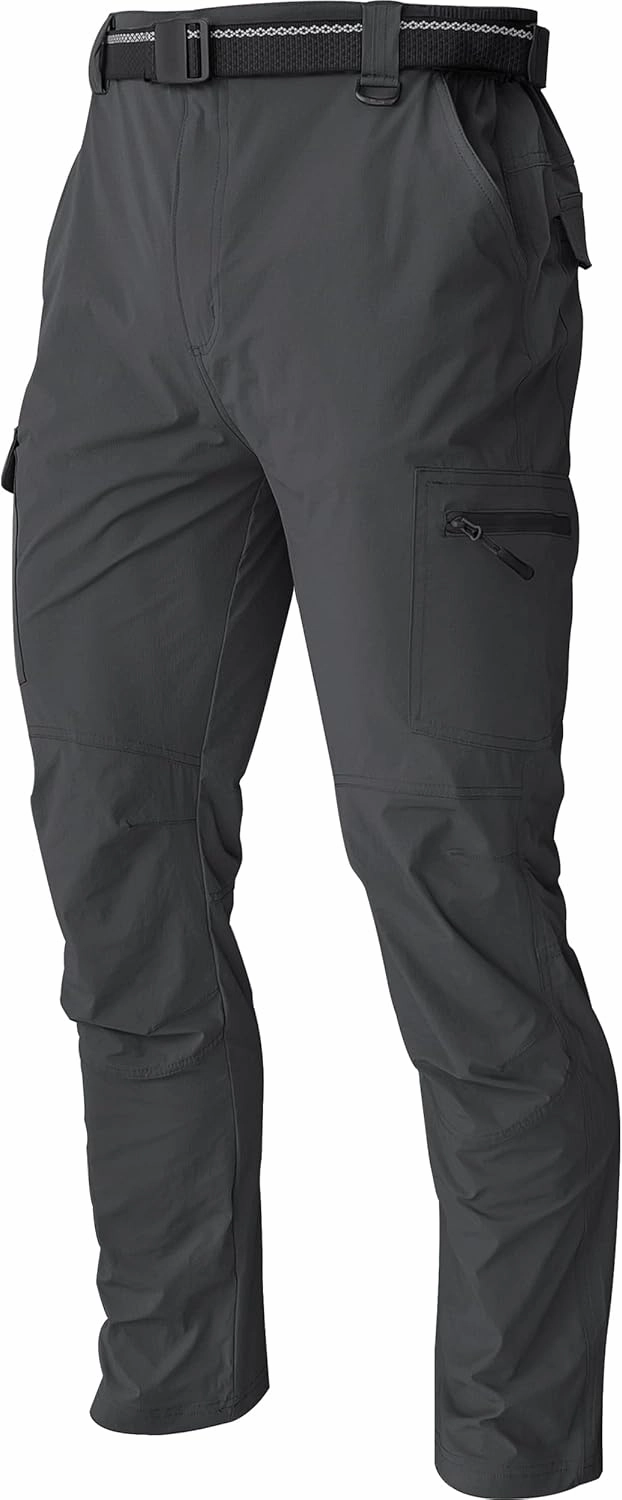 Men's Hiking Tactical Cargo Work Pants Quick Dry Waterproof Lightweight Travel Fishing Camping Outdoor Pants