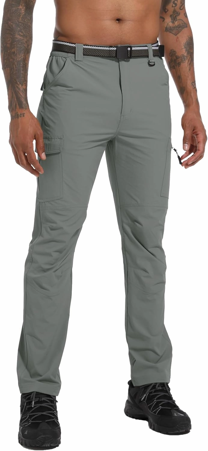 Men's Hiking Tactical Cargo Work Pants Quick Dry Waterproof Lightweight Travel Fishing Camping Outdoor Pants