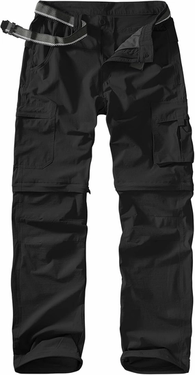 Men's Outdoor Quick Dry Convertible Lightweight Hiking Fishing Zip Off Safari Trousers