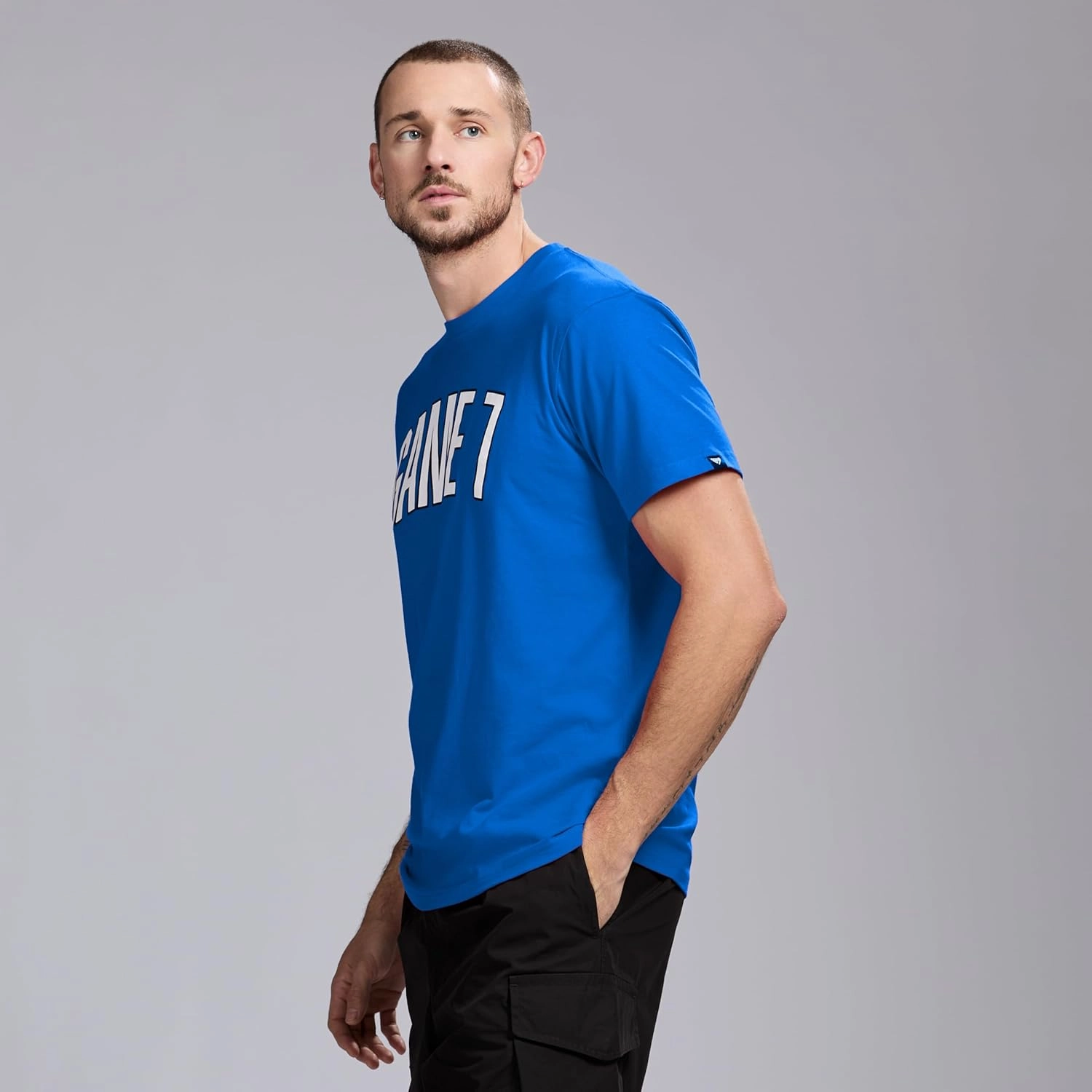 Men's Short Sleeve Lightweight Graphic Logo Crew Neck Cotton T-Shirt