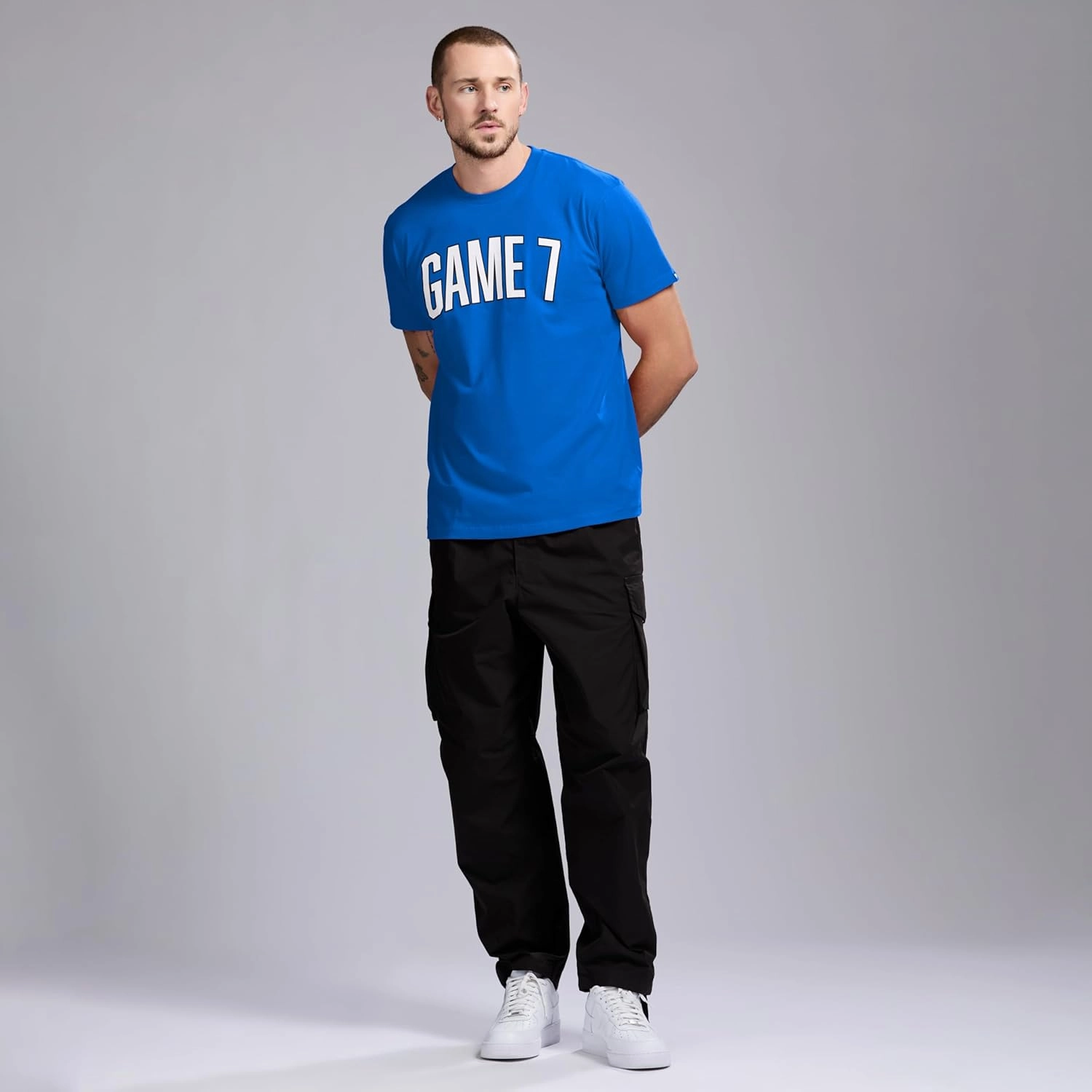 Men's Short Sleeve Lightweight Graphic Logo Crew Neck Cotton T-Shirt