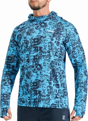 Men's Sun Protection Fishing Shirts UPF 50  Lightweight Hoodie Long Sleeve UV SPF Hooded Shirts with Mask Rash Guard