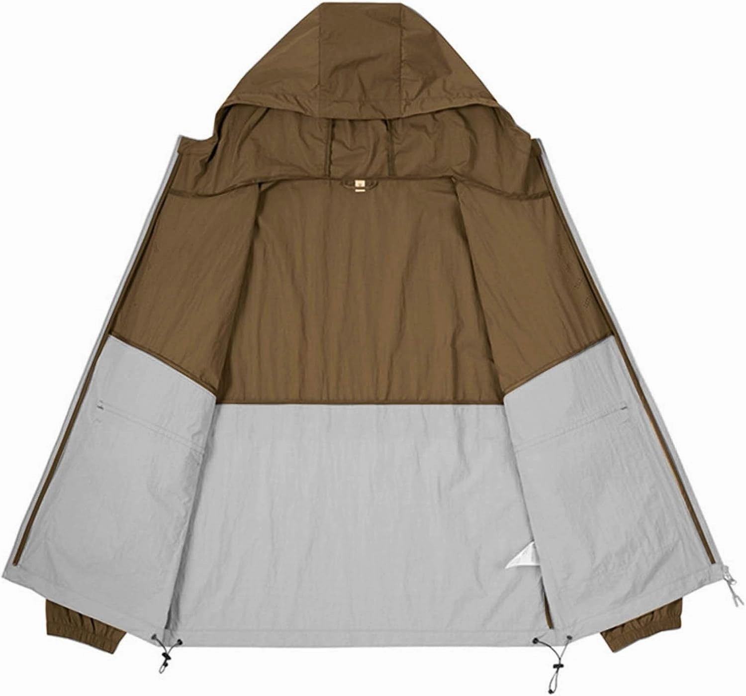 Men's UPF 50  Sun Protection Hoodie Trendy Full Zip Colorblock Track Jackets with Pockets Hiking Fishing Sport Jacket