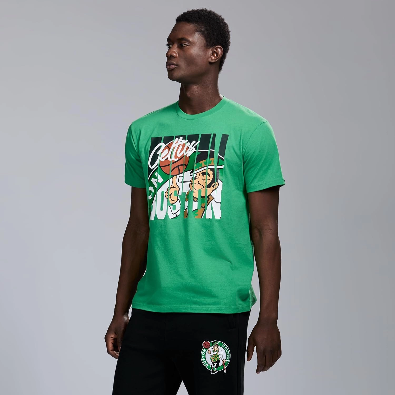 Men's X NBA Officially Licensed Graphic Short Sleeve Lightweight Crew Neck Cotton Team T-Shirt