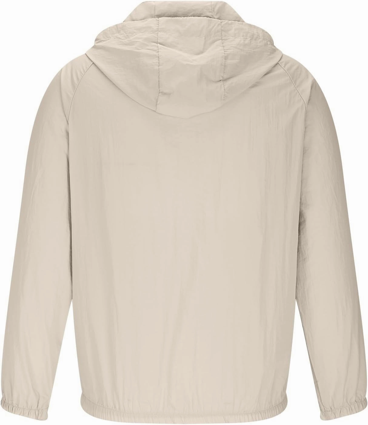Men UV Sun Protection Shirts Long Sleeve with Hood Rash Guard Zip Lightweight Quick Dry Breathe Hoodie Outdoor Hiking