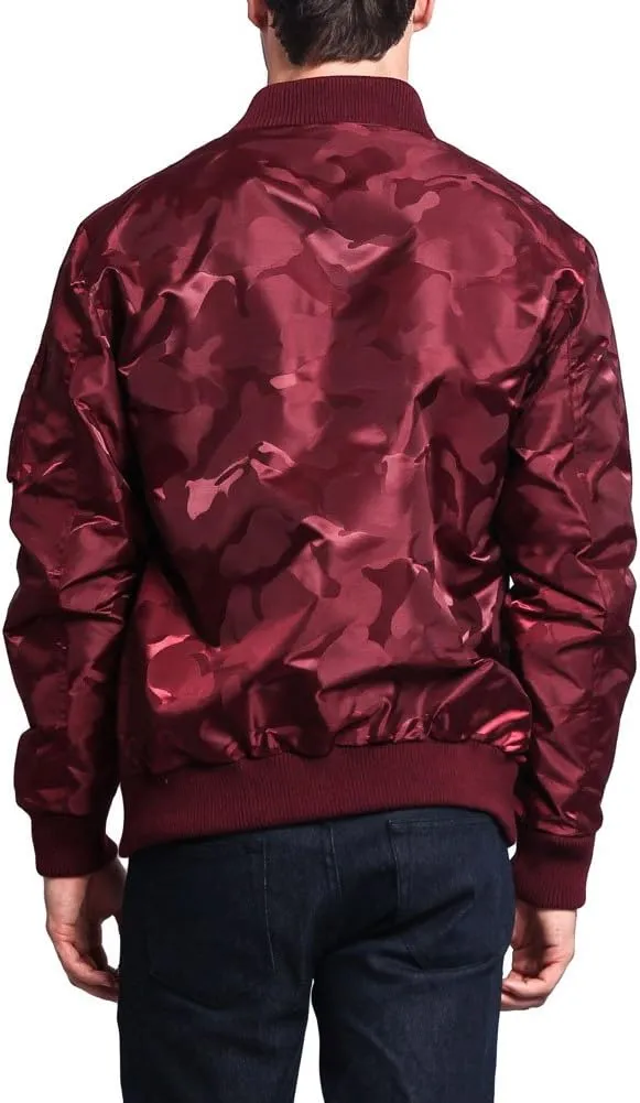Men's Contrast Lightweight Bomber Flight Jacket
