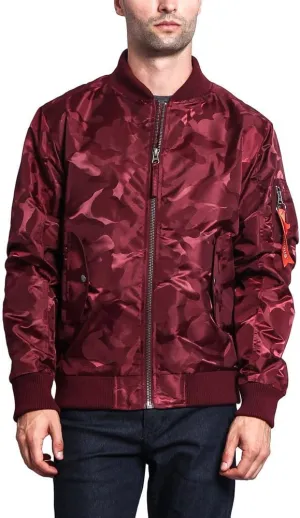 Men's Contrast Lightweight Bomber Flight Jacket