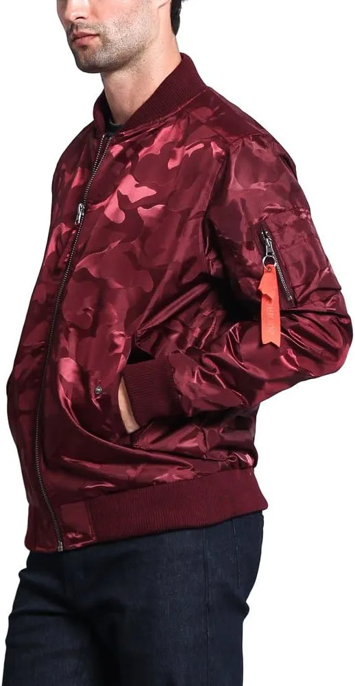 Men's Contrast Lightweight Bomber Flight Jacket