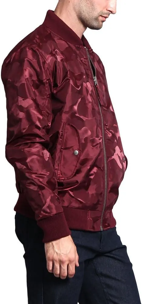 Men's Contrast Lightweight Bomber Flight Jacket