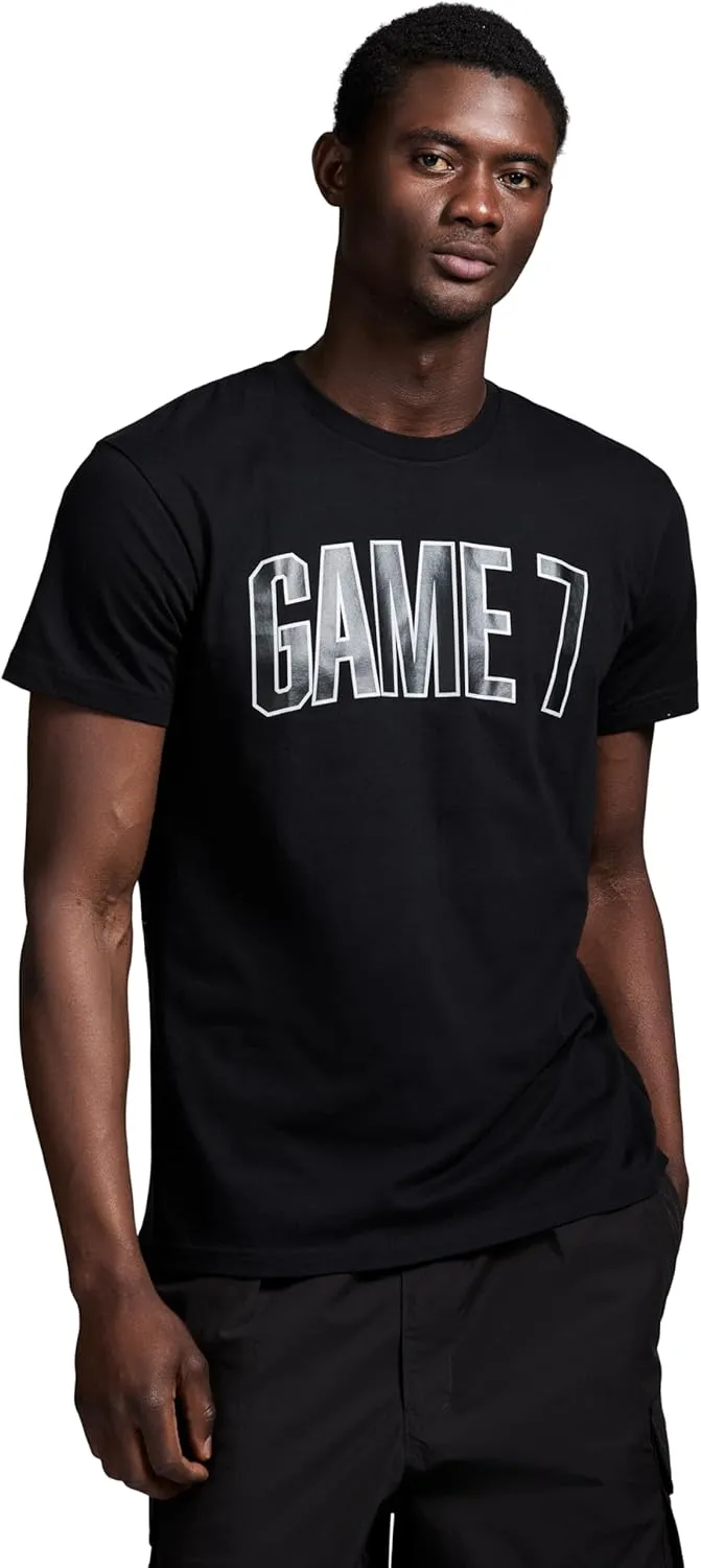 Men's Short Sleeve Lightweight Graphic Logo Crew Neck Cotton T-Shirt
