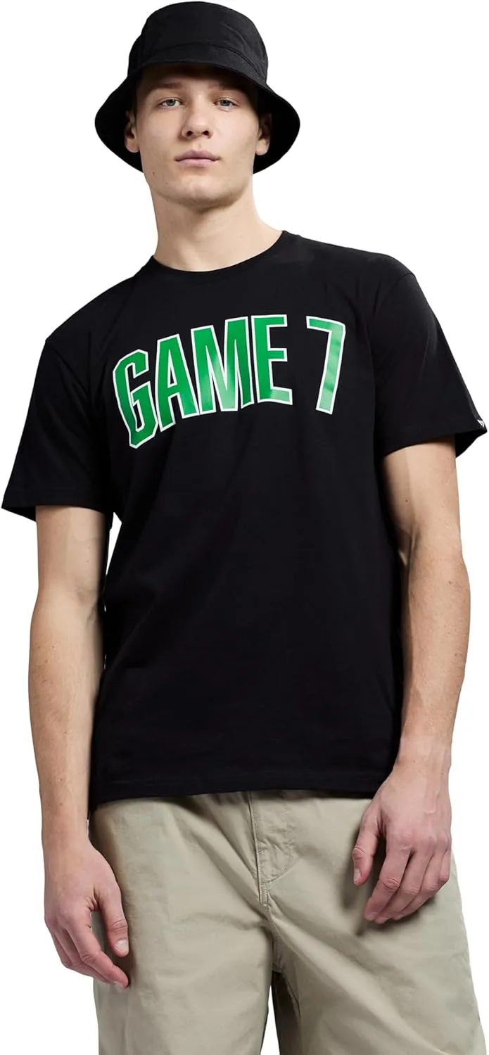 Men's Short Sleeve Lightweight Graphic Logo Crew Neck Cotton T-Shirt