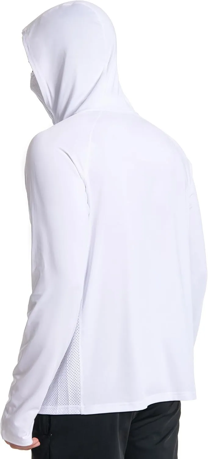 Men's Sun Protection Hoodie Loose Fit UPF 50  Long Sleeve Shirt SPF Lightweight Fishing Hiking Rash Guard