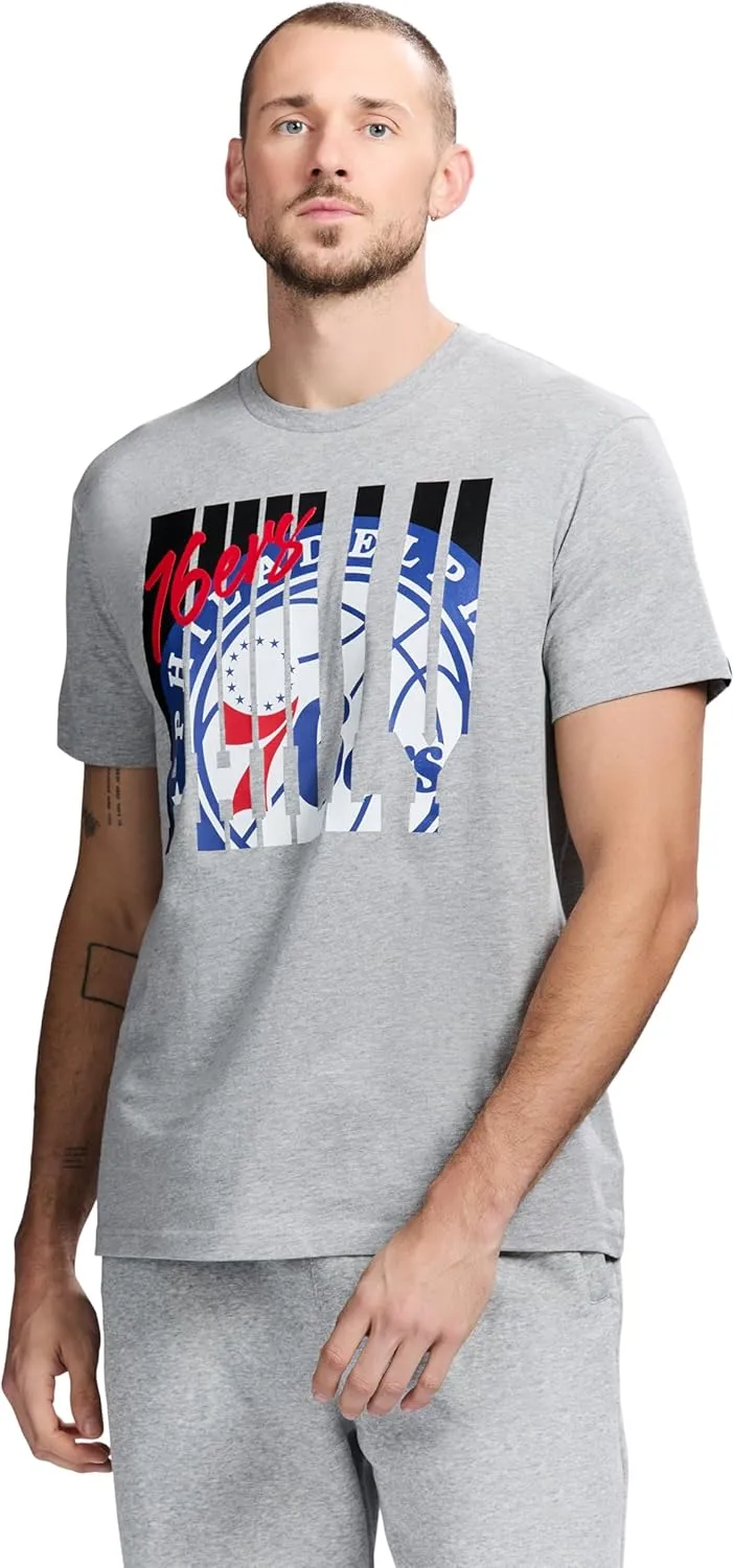 Men's X NBA Officially Licensed Graphic Short Sleeve Lightweight Crew Neck Cotton Team T-Shirt