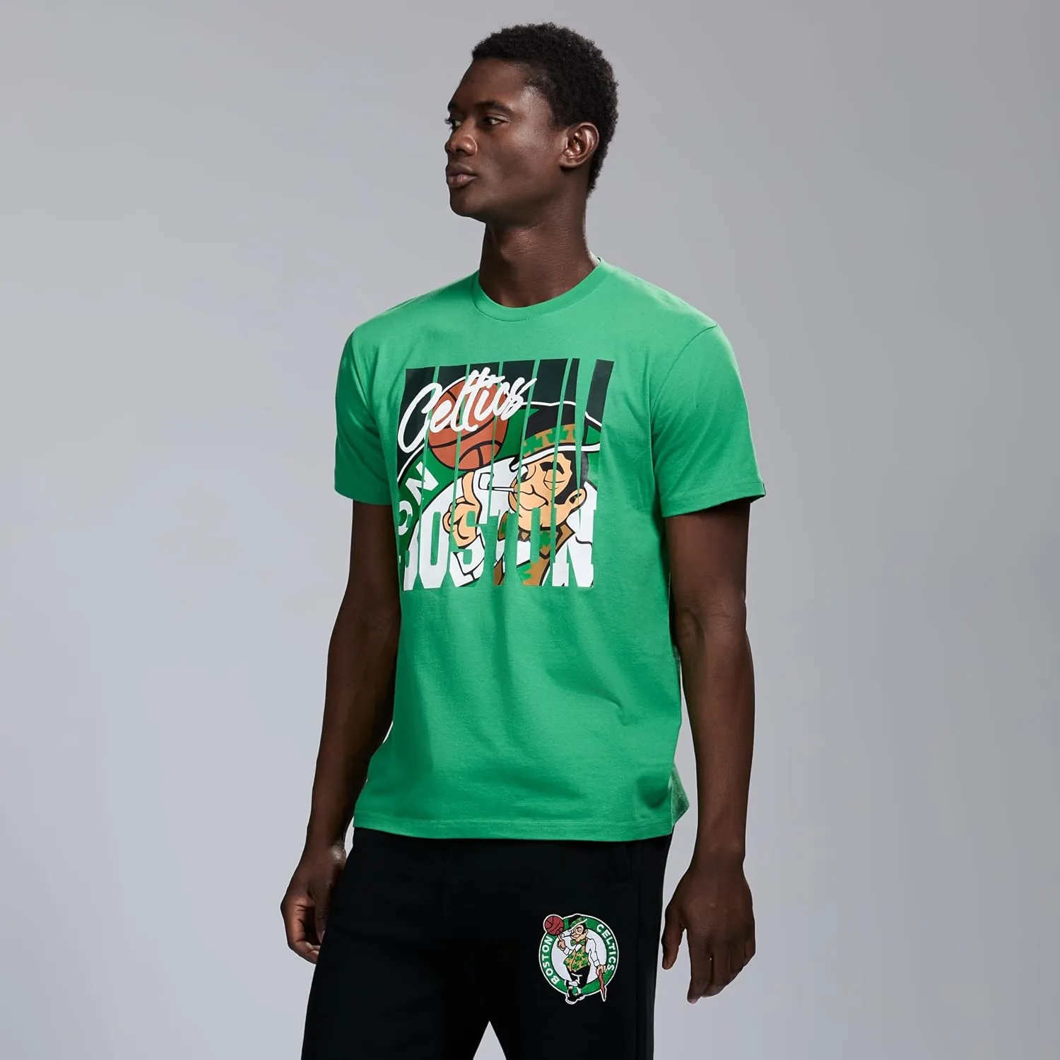 Men's X NBA Officially Licensed Graphic Short Sleeve Lightweight Crew Neck Cotton Team T-Shirt