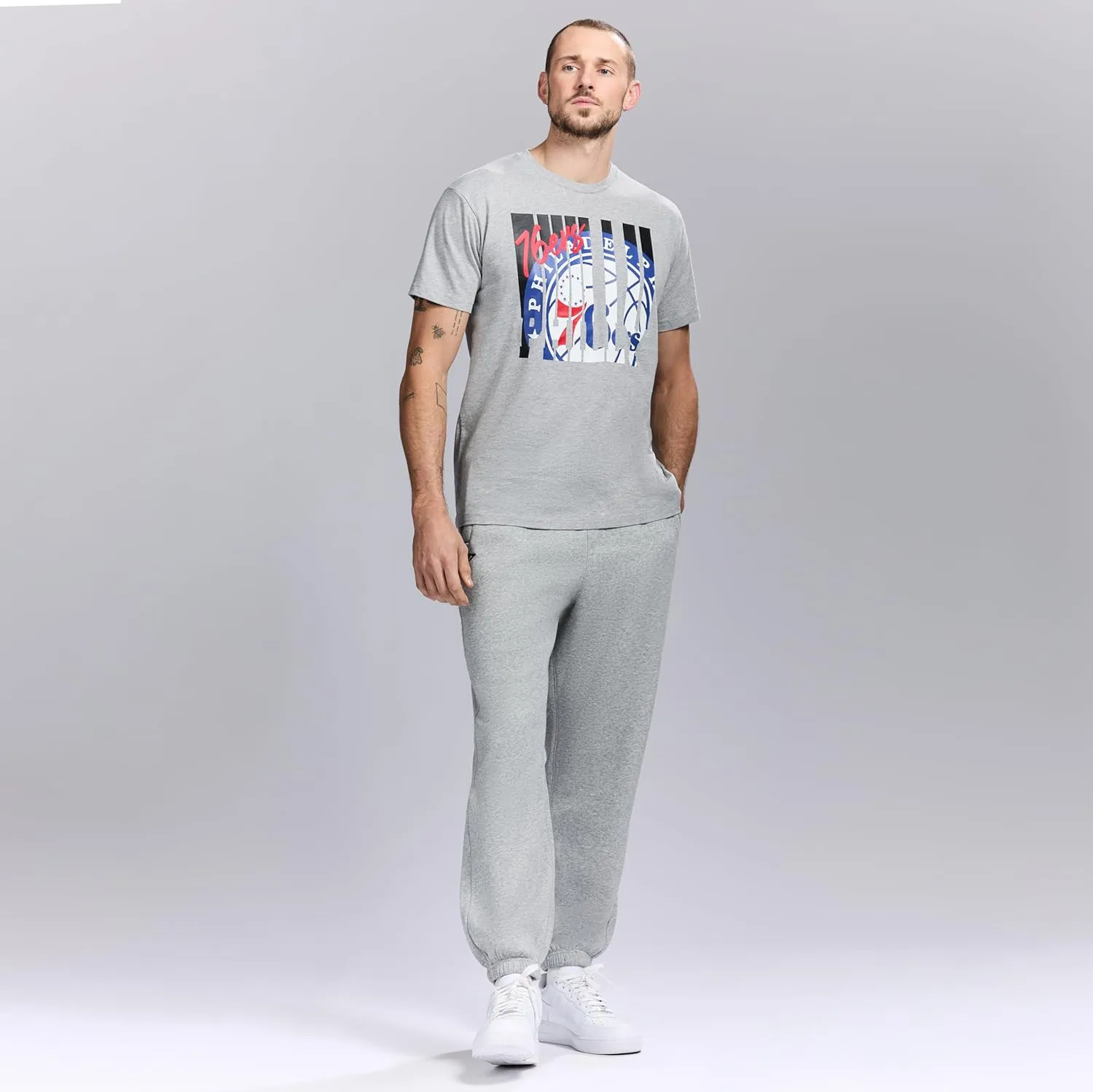 Men's X NBA Officially Licensed Graphic Short Sleeve Lightweight Crew Neck Cotton Team T-Shirt