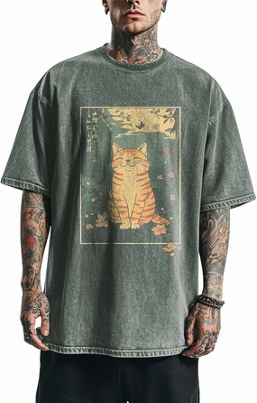 Mens Dragon Grpahic T-Shirts Short Sleeve 100% Cotton Crewneck Big and Tall Outdoor Summer Quick Dry Undershirts