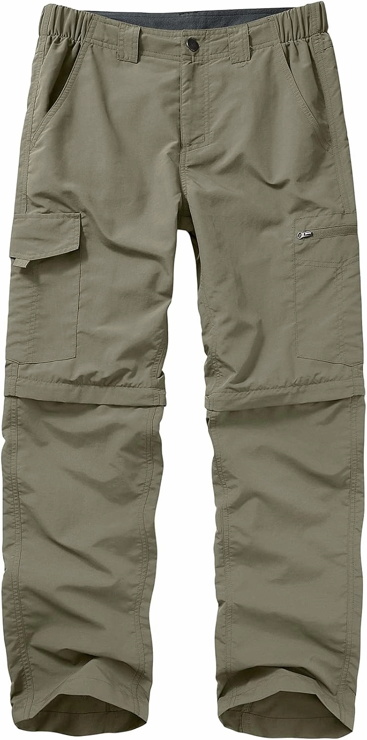 Mens Hiking Pants Convertible Lightweight Quick Dry Zip Off Fishing Safari Camping Travel boy Scout Pants