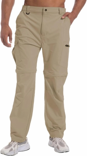Mens Outdoor Hiking Pants Convertible Lightweight Water Resistant Quick Dry Zip Off Fishing Travel Camping Tactical Pants