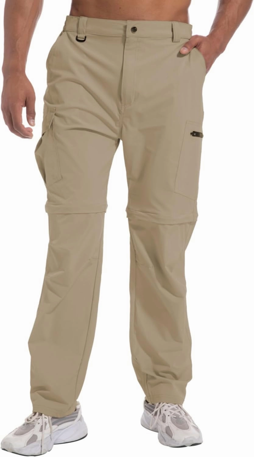 Mens Outdoor Hiking Pants Convertible Lightweight Water Resistant Quick Dry Zip Off Fishing Travel Camping Tactical Pants