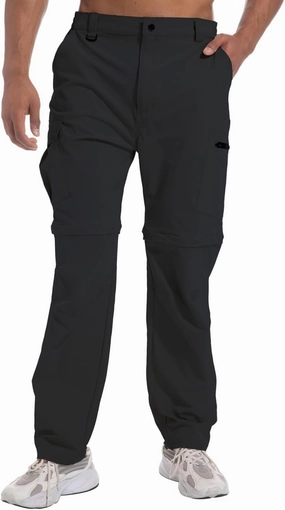 Mens Outdoor Hiking Pants Convertible Lightweight Water Resistant Quick Dry Zip Off Fishing Travel Camping Tactical Pants
