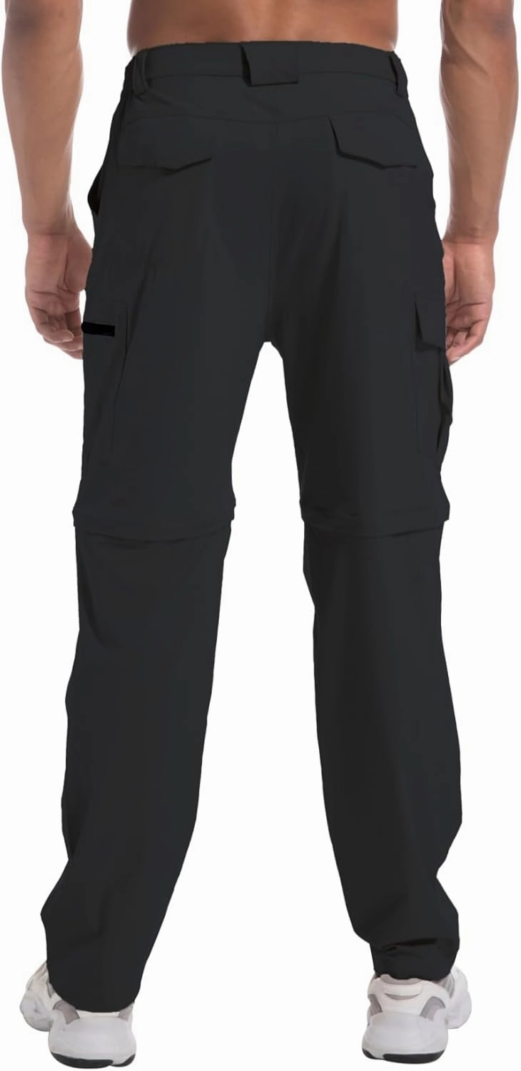 Mens Outdoor Hiking Pants Convertible Lightweight Water Resistant Quick Dry Zip Off Fishing Travel Camping Tactical Pants
